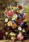 unknow artist Floral, beautiful classical still life of flowers.101 oil painting on canvas